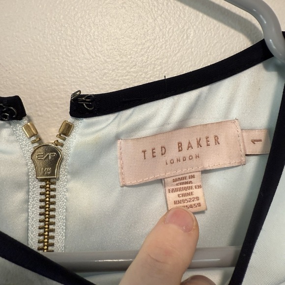 Ted Baker Sipnela Blue Floral Bow Dress Size 1/Small - Picture 5 of 12